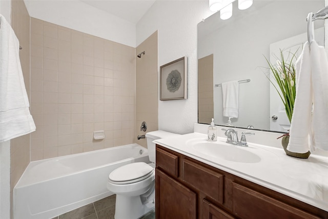 31 Hearthwick Rd, Tomball, TX 77375 - bathroom with vanity, shower / washtub combination, and tile patterned flooring