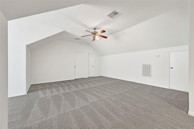 31 Hearthwick Rd, Tomball, TX 77375 - bonus room with lofted ceiling, carpet flooring, and ceiling fan