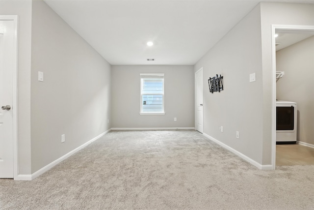 8618 Cedar Plains Ln, Houston, TX 77080 - empty room featuring carpet flooring and washer / clothes dryer