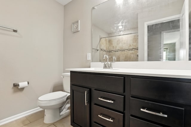 8618 Cedar Plains Ln, Houston, TX 77080 - full bathroom with tile patterned flooring, vanity, and a tile shower