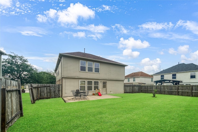 8011 Sumal Cir, Baytown, TX 77521 - rear view of house featuring a patio and a fenced backyard