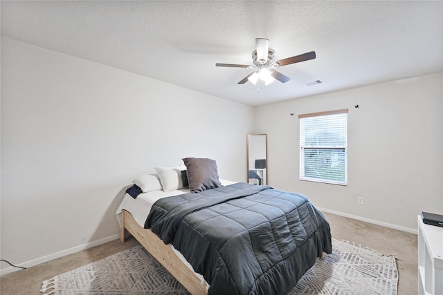 8011 Sumal Cir, Baytown, TX 77521 - bedroom featuring light colored carpet and a ceiling fan