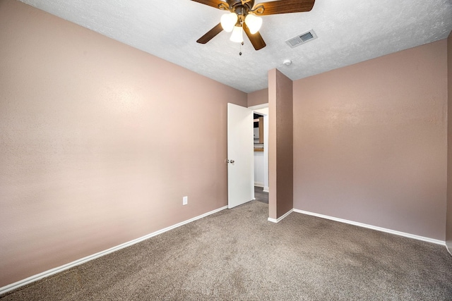 12226 Westwold Dr, Tomball, TX 77377 - unfurnished bedroom with carpet floors, a textured ceiling, and a ceiling fan