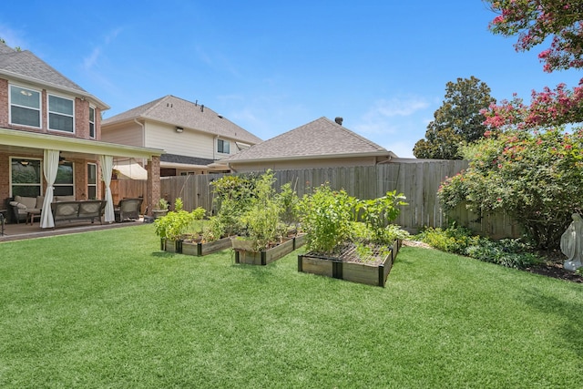8639 Ballinger Dr, Houston, TX 77064 - fenced backyard featuring a vegetable garden