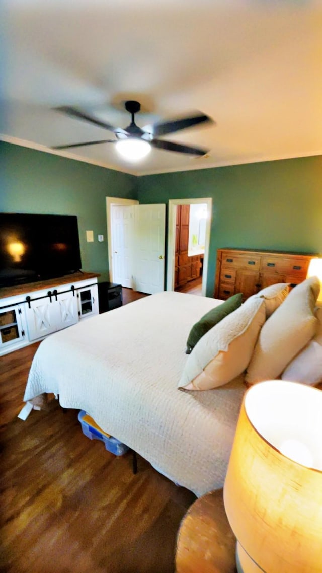 1600 Azalea St, Sweeny, TX 77480 - bedroom featuring wood finished floors and a ceiling fan