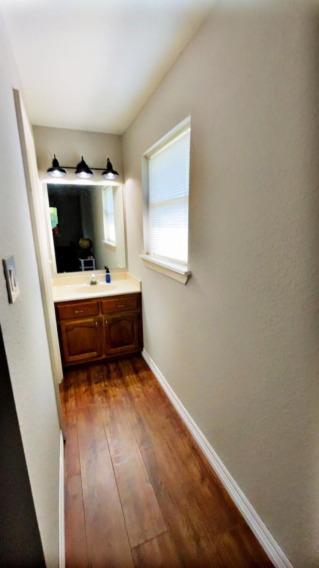 1600 Azalea St, Sweeny, TX 77480 - bathroom featuring vanity and hardwood / wood-style floors