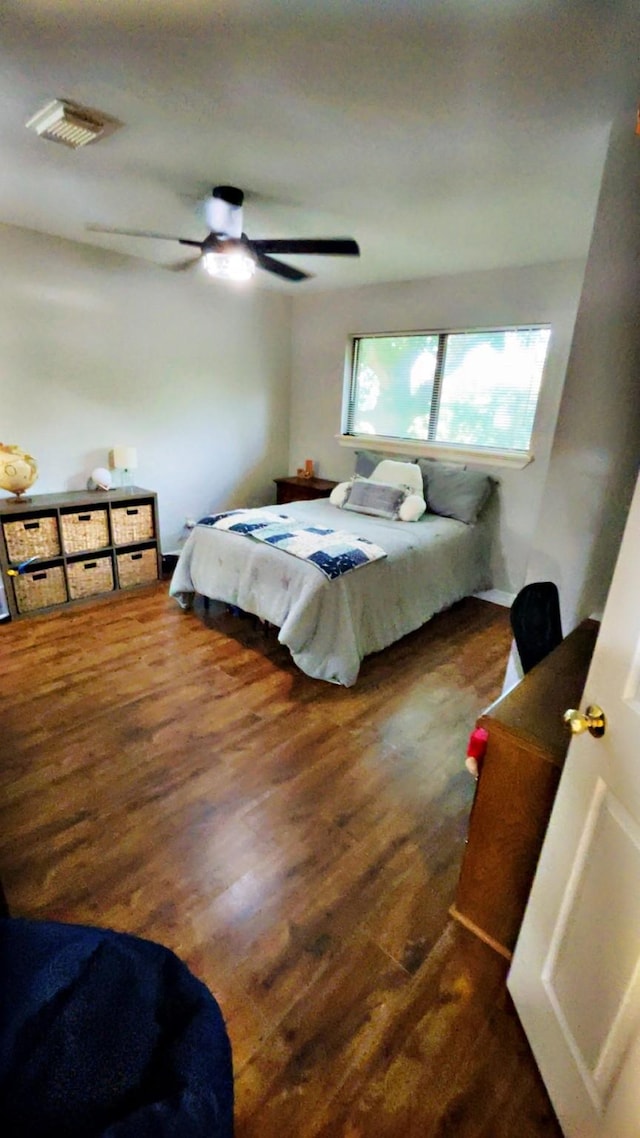 1600 Azalea St, Sweeny, TX 77480 - bedroom with wood finished floors and ceiling fan
