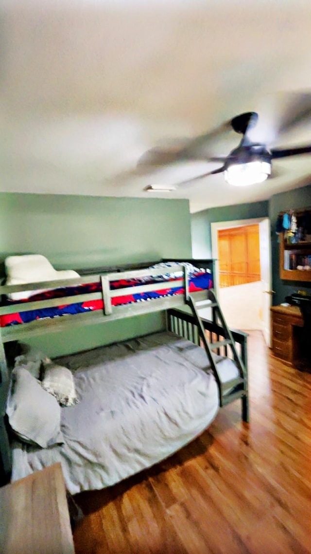 1600 Azalea St, Sweeny, TX 77480 - bedroom featuring wood finished floors and a ceiling fan