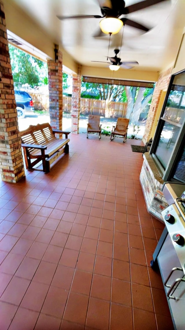 1600 Azalea St, Sweeny, TX 77480 - view of patio / terrace featuring ceiling fan