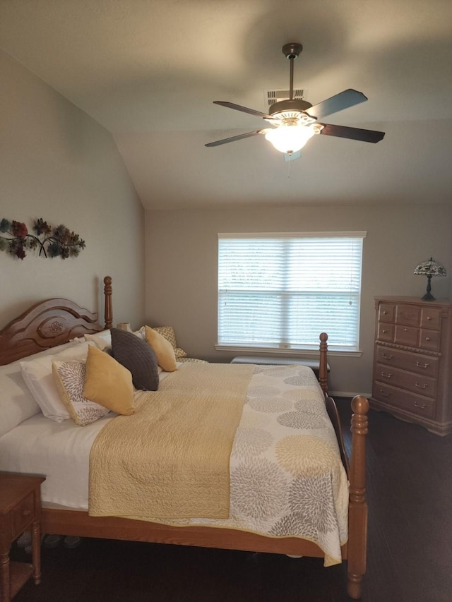3514 Tulip Trace Dr, Spring, TX 77386 - bedroom featuring lofted ceiling and ceiling fan