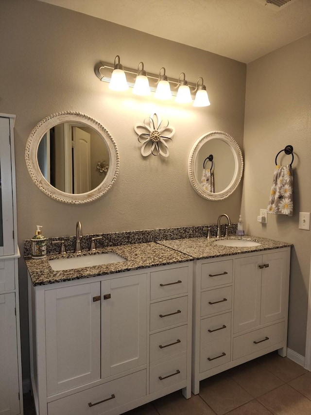 3514 Tulip Trace Dr, Spring, TX 77386 - full bathroom with double vanity and tile patterned flooring