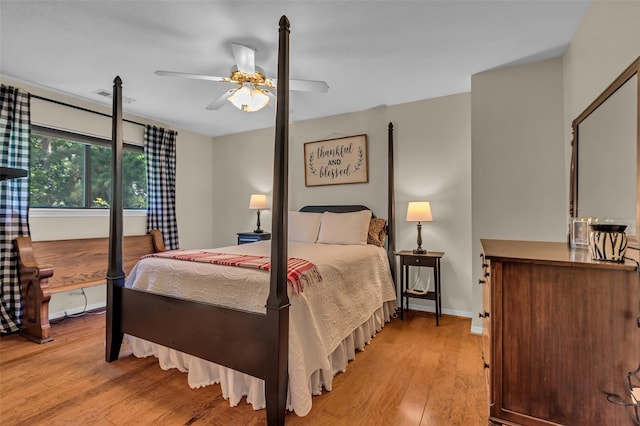 1019 Towering Oaks St, Magnolia, TX 77355 - bedroom with light wood-style flooring and ceiling fan