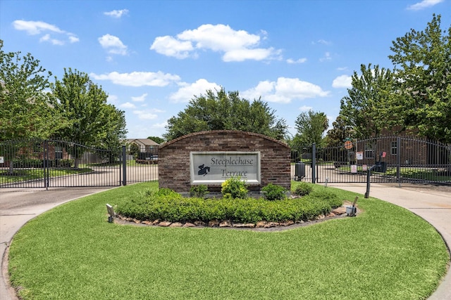 11014 Bakerwood Dr, Houston, TX 77064 - community / neighborhood sign with a gate