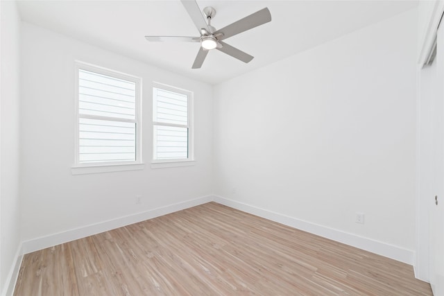 2103 Holman, Houston, TX 77004 - unfurnished room featuring light wood-type flooring and ceiling fan