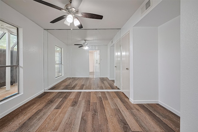 2110 Wilcrest Dr Unit 140, Houston, TX 77042 - spare room with wood finished floors and ceiling fan