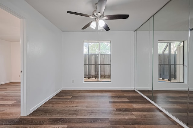 2110 Wilcrest Dr Unit 140, Houston, TX 77042 - unfurnished room featuring wood finished floors and ceiling fan