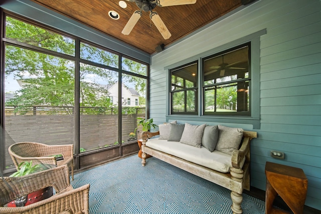 959 W 42nd St, Houston, TX 77018 - sunroom / solarium with a ceiling fan and healthy amount of natural light