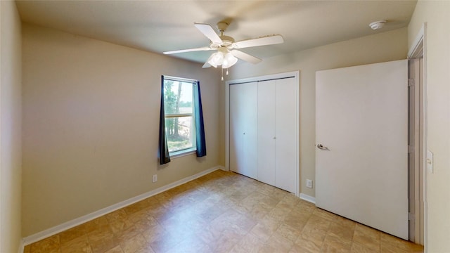 25531 Black St, Splendora, TX 77372 - unfurnished bedroom featuring a closet, light flooring, and ceiling fan