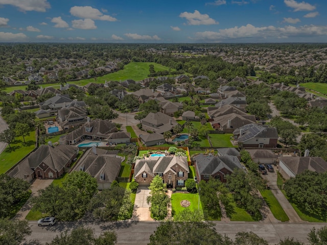 12815 Mimosa Spring Dr, Tomball, TX 77377 - aerial perspective of suburban area with property boundaries highlighted