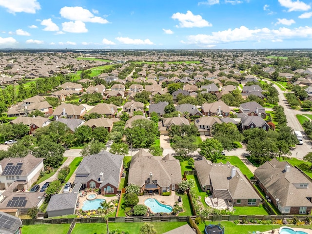 12815 Mimosa Spring Dr, Tomball, TX 77377 - aerial perspective of suburban area featuring a pool area