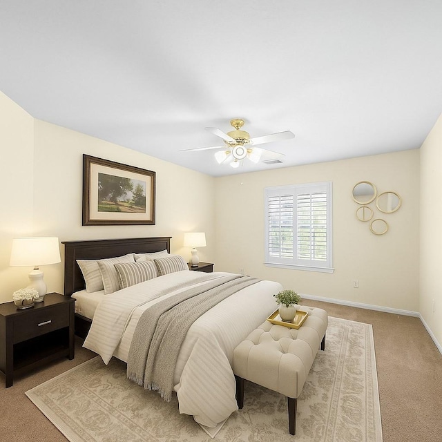 12815 Mimosa Spring Dr, Tomball, TX 77377 - bedroom with light carpet and ceiling fan