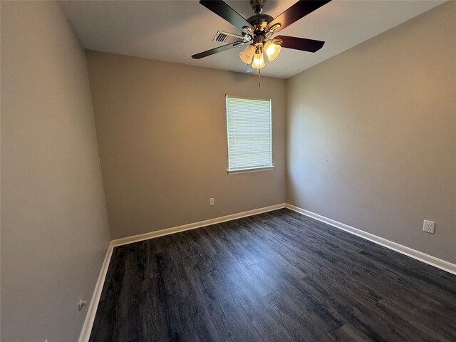 3616 Longwood Dr, Pasadena, TX 77503 - spare room with dark wood-style flooring and ceiling fan
