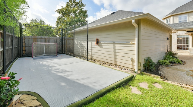 16050 Lockdale Ln, Cypress, TX 77429 - fenced backyard with a patio