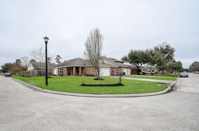 6846 Durango Creek Dr, Magnolia, TX 77354 - single story home featuring an attached garage, concrete driveway, and brick siding