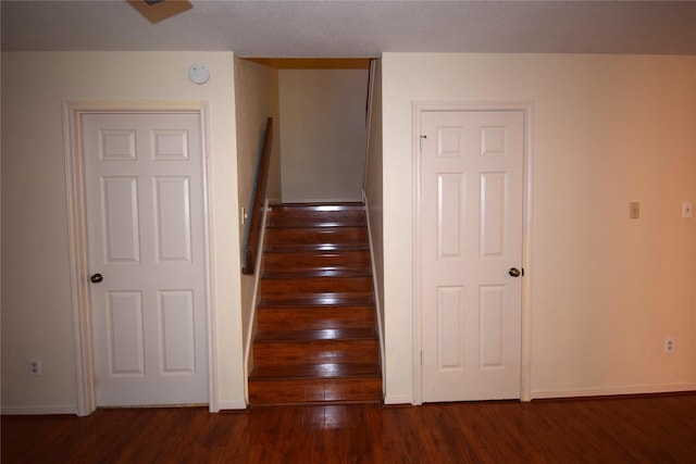 2926 Field Line Dr, Sugar Land, TX 77479 - staircase with wood finished floors and baseboards