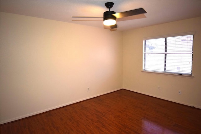 2926 Field Line Dr, Sugar Land, TX 77479 - unfurnished room with dark wood-style floors and ceiling fan