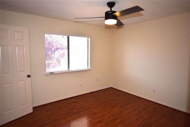 2926 Field Line Dr, Sugar Land, TX 77479 - unfurnished room featuring ceiling fan and dark wood finished floors