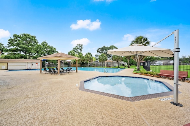 11258 Rousseau Dr, Houston, TX 77065 - community pool with a gazebo and a patio