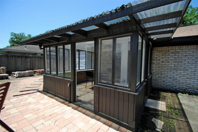 14306 Waterville Way, Houston, TX 77015 - view of patio featuring a sunroom