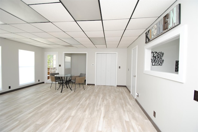 14306 Waterville Way, Houston, TX 77015 - dining room with light wood finished floors and a paneled ceiling