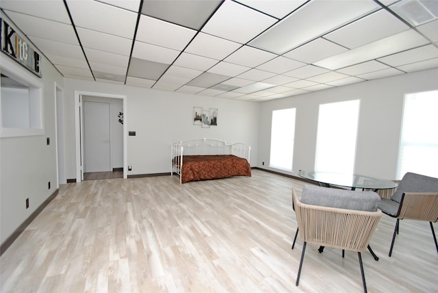 14306 Waterville Way, Houston, TX 77015 - bedroom featuring light wood finished floors and a paneled ceiling