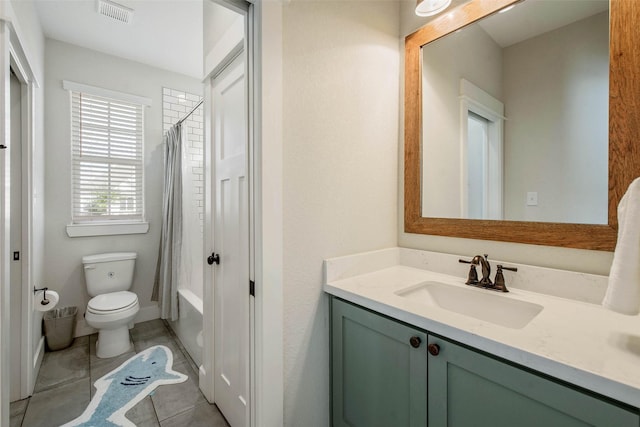 1929 Spanish Moss Dr, College Station, TX 77845 - bathroom with vanity, tile patterned flooring, and shower / bath combo with shower curtain