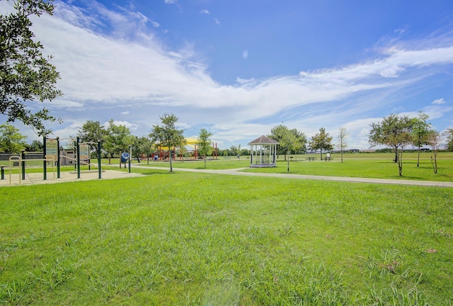 7015 Redwood Falls Dr, Pasadena, TX 77505 - view of property's community featuring a lawn and a gazebo