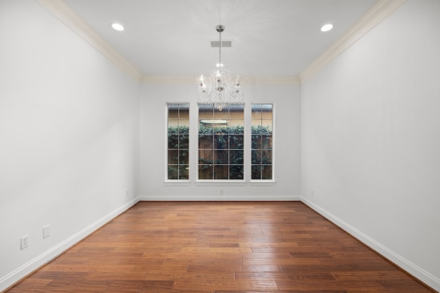 3118 Rosemary Park Ln, Houston, TX 77082 - unfurnished dining area featuring a chandelier, ornamental molding, wood finished floors, and recessed lighting