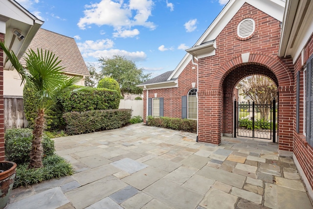 3118 Rosemary Park Ln, Houston, TX 77082 - view of patio featuring a gate