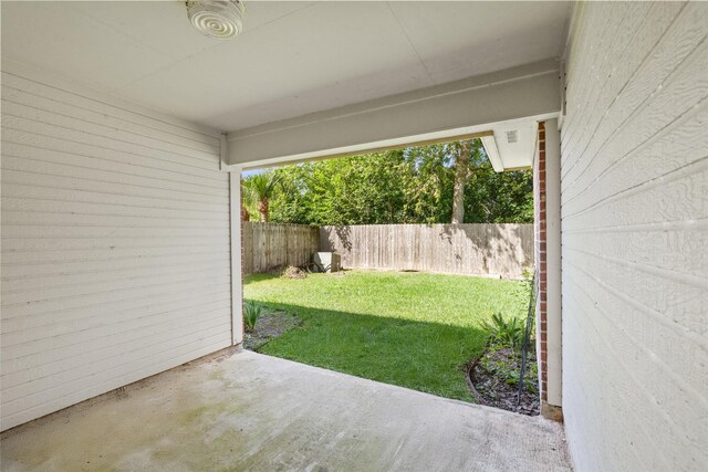 2721 Overland Trl, Dickinson, TX 77539 - fenced backyard with a patio