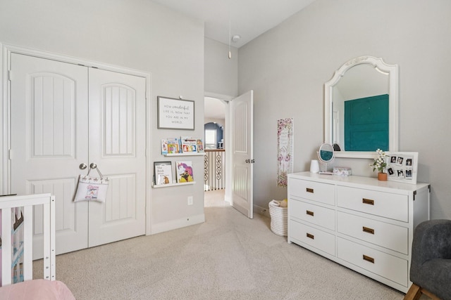 15521 Atwood Bay Trl, Cypress, TX 77433 - bedroom with light carpet and a closet