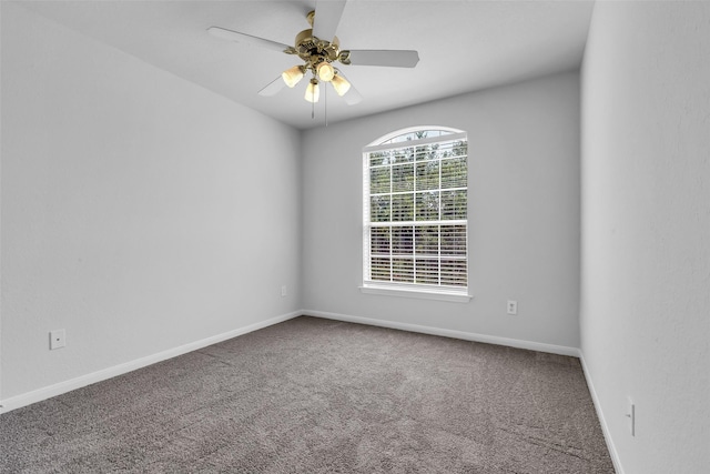 2223 Ridge Wood Ln, Sugar Land, TX 77479 - carpeted empty room featuring a ceiling fan and baseboards