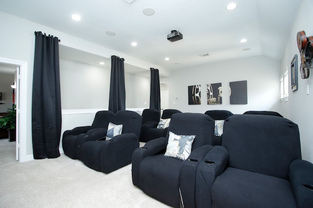 9303 Georgetown Glen Cir, Cypress, TX 77433 - home theater featuring carpet floors and recessed lighting