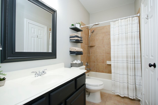 9303 Georgetown Glen Cir, Cypress, TX 77433 - bathroom featuring vanity, shower / bath combo, and tile patterned flooring