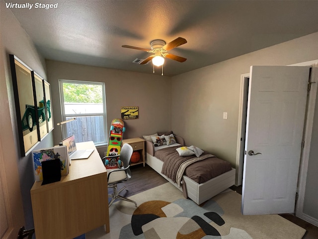 7916 Tate St, Houston, TX 77028 - bedroom featuring ceiling fan