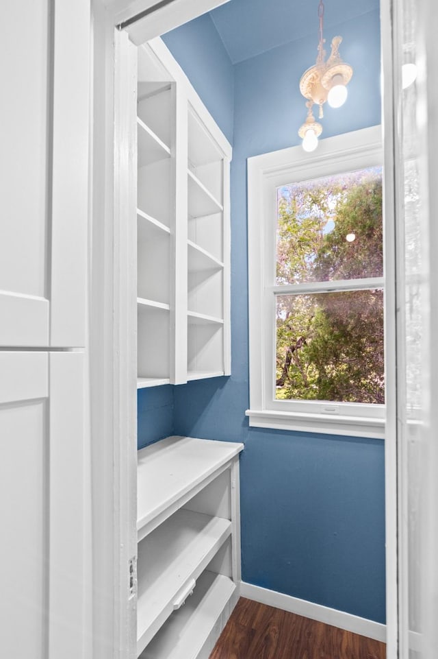 1002 E Gonzales St, Yoakum, TX 77995 - walk in closet with dark wood finished floors