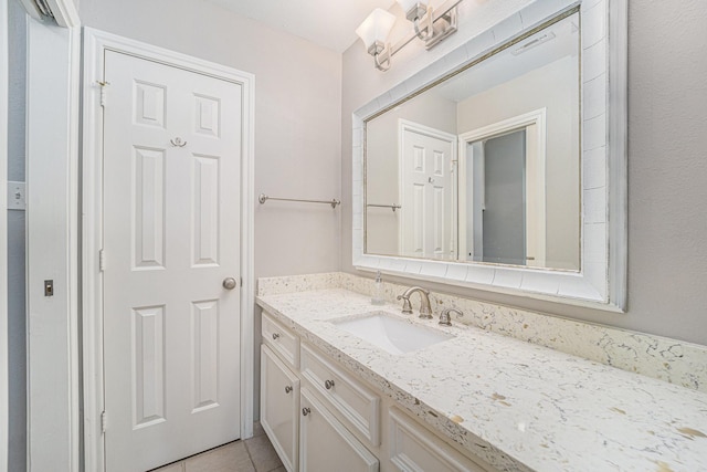 13602 Springmint Dr, Cypress, TX 77429 - bathroom with vanity and tile patterned flooring