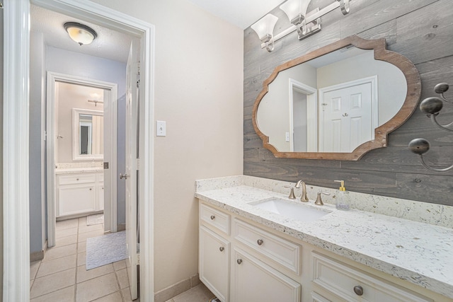 13602 Springmint Dr, Cypress, TX 77429 - bathroom with vanity and tile patterned floors