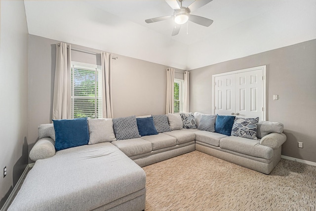 13602 Springmint Dr, Cypress, TX 77429 - living area featuring plenty of natural light and ceiling fan