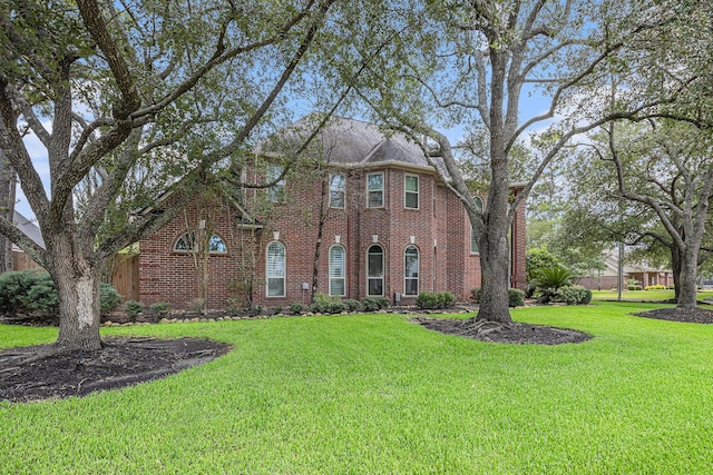13602 Springmint Dr, Cypress, TX 77429 - view of front of house featuring a front lawn and brick siding